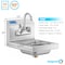 Amgood 12 in. x 16 in. Stainless Steel Hand Sink with Faucet HAND-SINK HS-12 - alternate 7